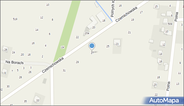 Liszki, Czernichowska, 27, mapa Liszki