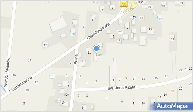 Liszki, Czernichowska, 9, mapa Liszki