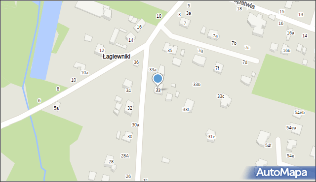 Łódź, Czapli, 33, mapa Łodzi