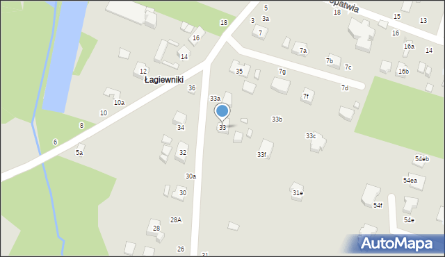 Łódź, Czapli, 33, mapa Łodzi