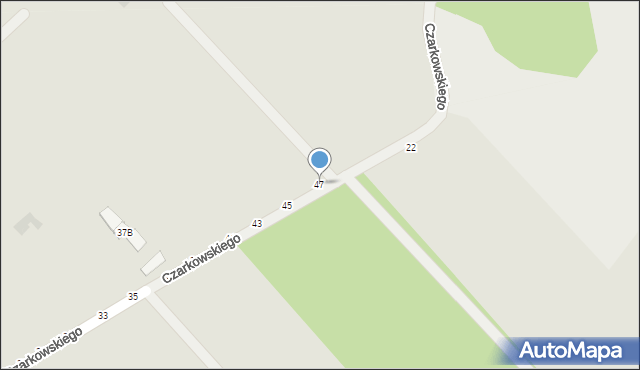 Łosice, Czarkowskiego, 47, mapa Łosice