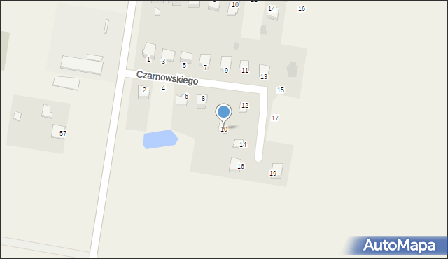 Lubiewo, Czarnowskiego, ks., 10, mapa Lubiewo