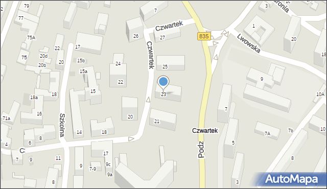 Lublin, Czwartek, 23, mapa Lublina