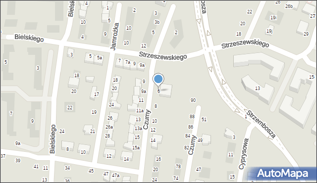 Lublin, Czumy Ignacego, 6, mapa Lublina