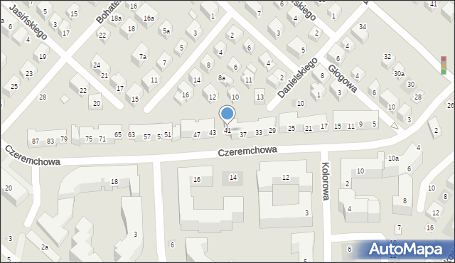 Lublin, Czeremchowa, 41, mapa Lublina