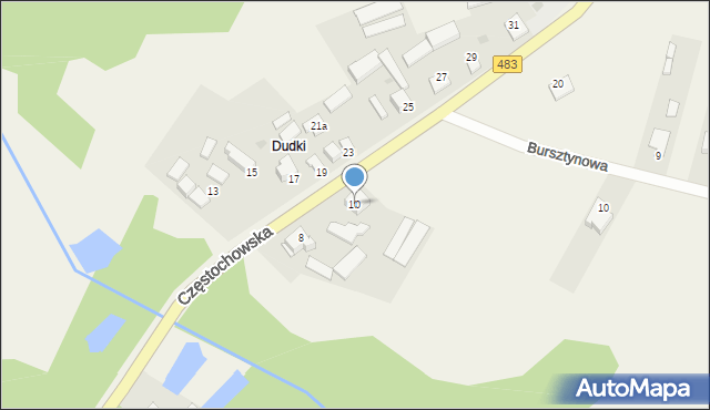 Lubojna, Częstochowska, 10, mapa Lubojna