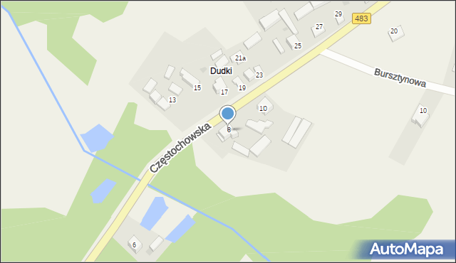 Lubojna, Częstochowska, 8, mapa Lubojna