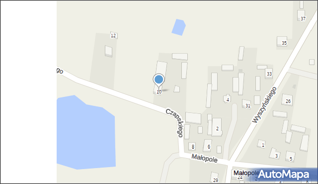 Małopole, Czapskiego Franciszka, 10, mapa Małopole