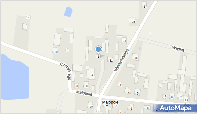 Małopole, Czapskiego Franciszka, 4, mapa Małopole