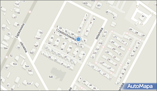 Marki, Częstochowska, 6h, mapa Marki