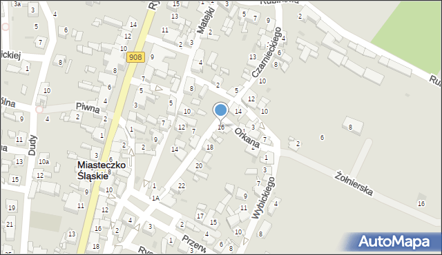 Miasteczko Śląskie, Czarnieckiego Stefana, hetm., 16, mapa Miasteczko Śląskie