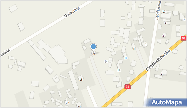 Michałów Rudnicki, Częstochowska, 16, mapa Michałów Rudnicki