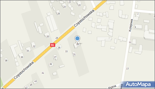 Michałów Rudnicki, Częstochowska, 29, mapa Michałów Rudnicki