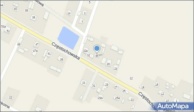 Micigózd, Częstochowska, 30, mapa Micigózd