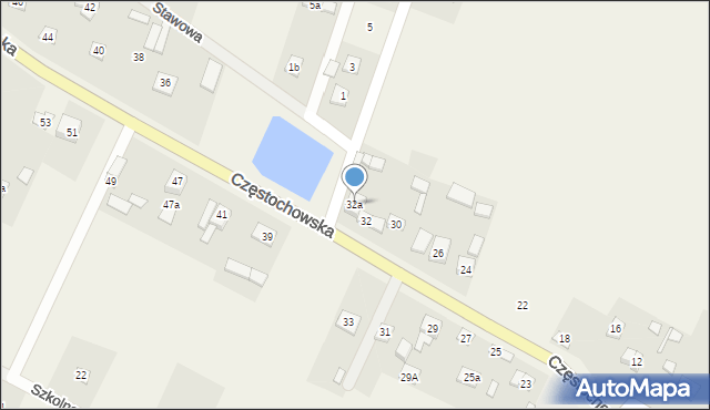 Micigózd, Częstochowska, 32a, mapa Micigózd