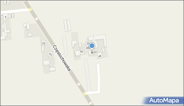 Miedźno, Częstochowska, 48, mapa Miedźno