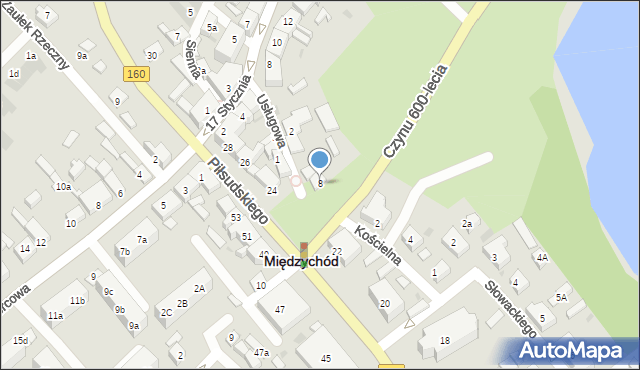 Międzychód, Czynu 600-lecia, 8, mapa Międzychód