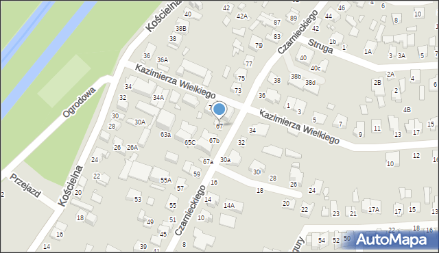 Mińsk Mazowiecki, Czarnieckiego Stefana, hetm., 67, mapa Mińsk Mazowiecki