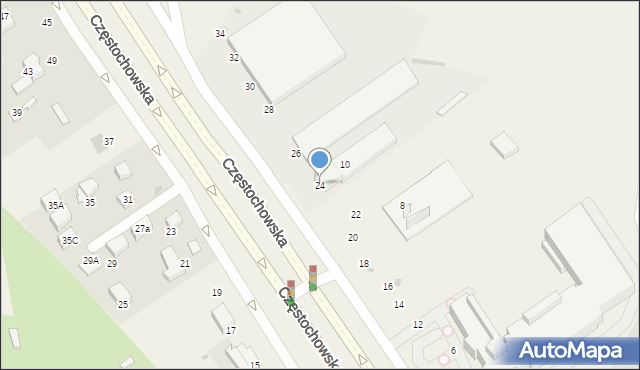 Modlnica, Częstochowska, 24, mapa Modlnica