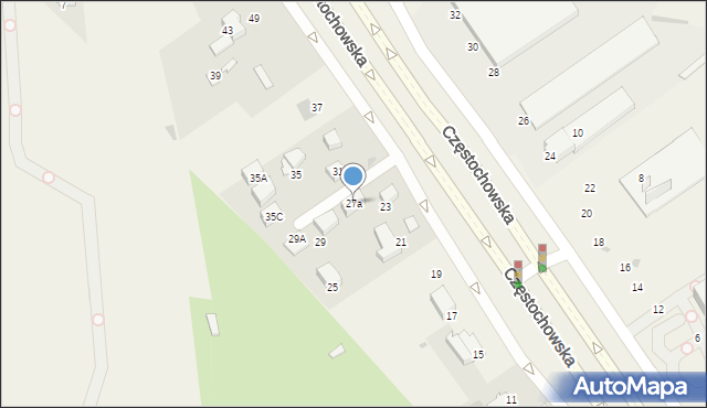 Modlnica, Częstochowska, 27a, mapa Modlnica