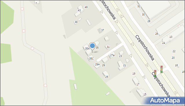 Modlnica, Częstochowska, 35b, mapa Modlnica