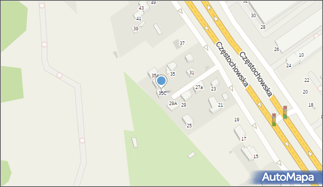 Modlnica, Częstochowska, 35C, mapa Modlnica