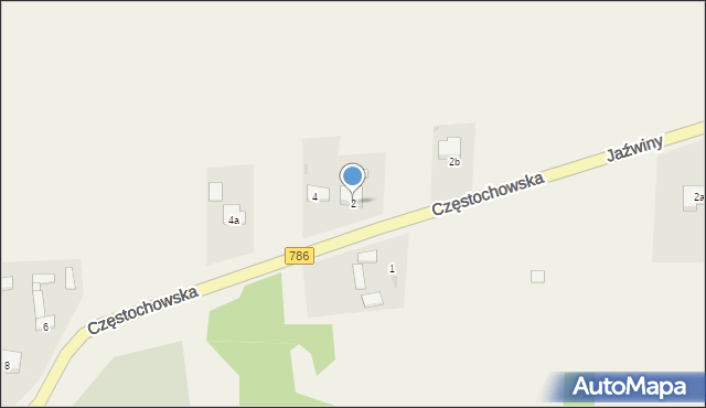 Mokrzesz, Częstochowska, 2, mapa Mokrzesz