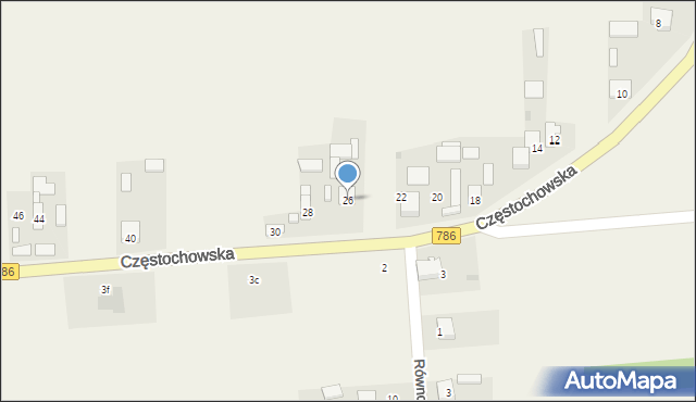 Mokrzesz, Częstochowska, 26, mapa Mokrzesz