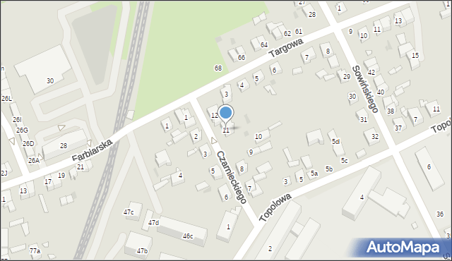 Mosina, Czarnieckiego Stefana, hetm., 11, mapa Mosina
