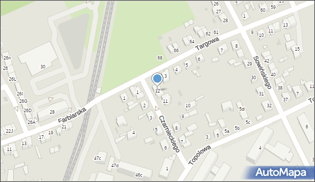 Mosina, Czarnieckiego Stefana, hetm., 12, mapa Mosina