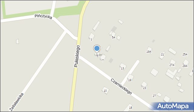 Myszków, Czarnieckiego Stefana, hetm., 5, mapa Myszków