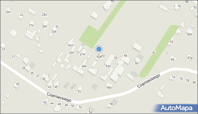 Myszków, Czarnieckiego Stefana, hetm., 51A, mapa Myszków