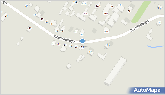 Myszków, Czarnieckiego Stefana, hetm., 52, mapa Myszków