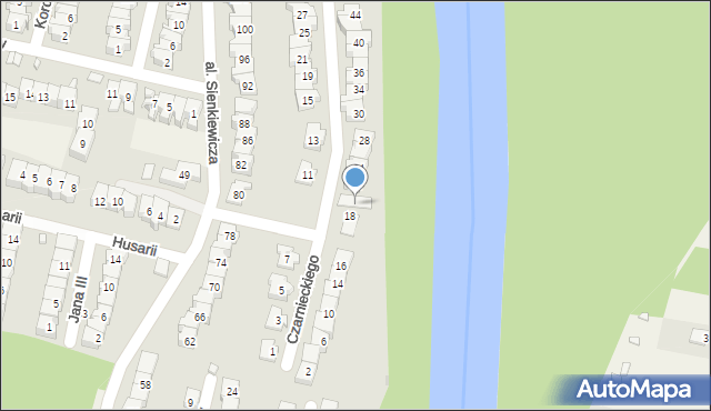 Nieporęt, Czarnieckiego Stefana, hetm., 18A, mapa Nieporęt