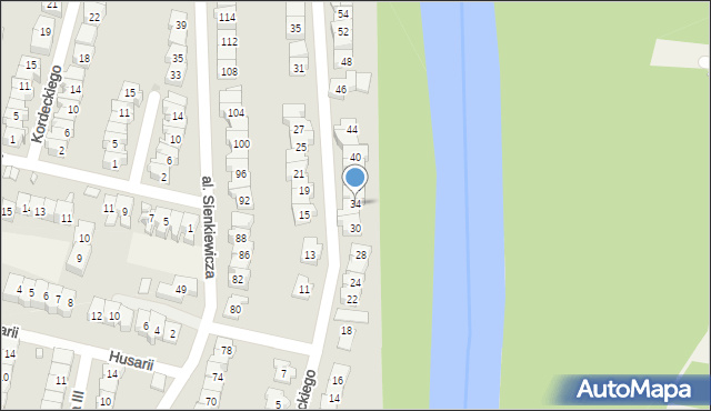 Nieporęt, Czarnieckiego Stefana, hetm., 34, mapa Nieporęt