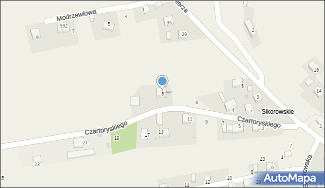 Nowa Góra, Czartoryskiego Augusta, 8, mapa Nowa Góra