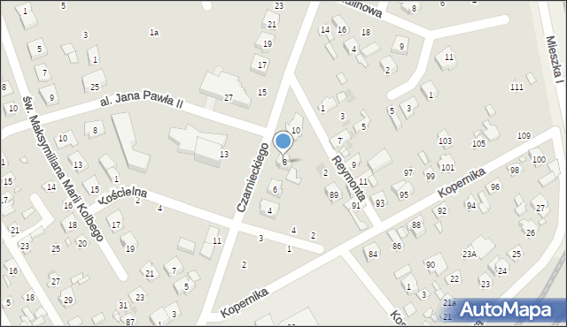 Nowy Dwór Mazowiecki, Czarnieckiego Stefana, hetm., 8, mapa Nowy Dwór Mazowiecki