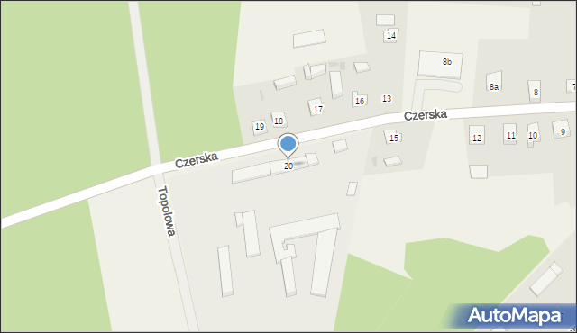 Osieczna, Czerska, 20, mapa Osieczna