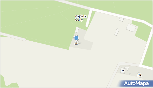 Osiny, Częstochowska, 207, mapa Osiny