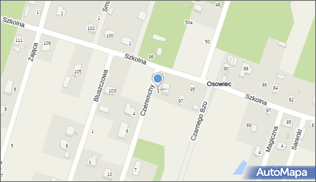 Osowiec, Czeremchy, 1, mapa Osowiec