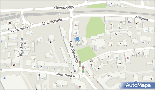 Ostróda, Czarnieckiego Stefana, hetm., 3, mapa Ostróda