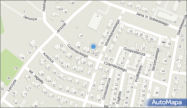 Ostrołęka, Czarnieckiego Stefana, hetm., 16, mapa Ostrołęka