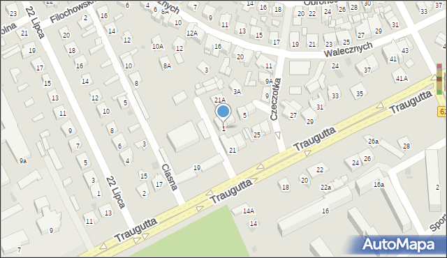 Ostrołęka, Czeczotka, 1, mapa Ostrołęka