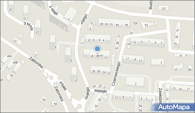Oświęcim, Czarnieckiego Stefana, hetm., 16, mapa Oświęcimia