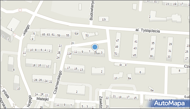 Oświęcim, Czarnieckiego Stefana, hetm., 9, mapa Oświęcimia