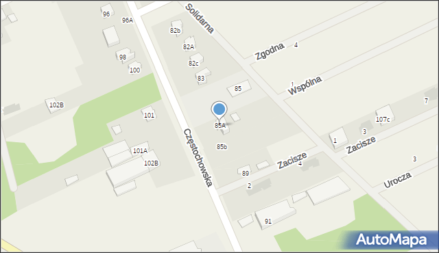 Otwock Mały, Częstochowska, 85A, mapa Otwock Mały
