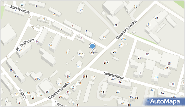 Ozimek, Częstochowska, 23, mapa Ozimek