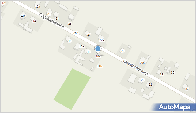 Parzymiechy, Częstochowska, 18a, mapa Parzymiechy