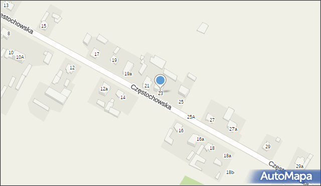 Parzymiechy, Częstochowska, 23, mapa Parzymiechy