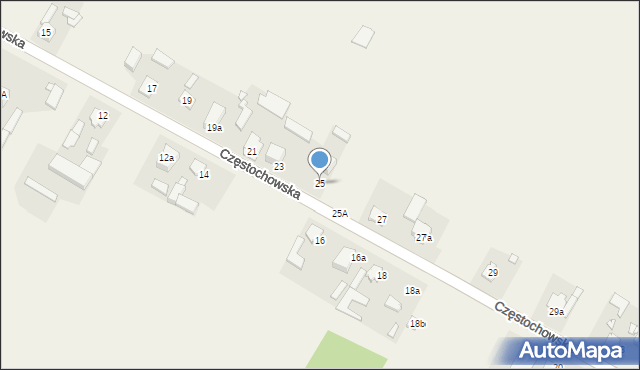 Parzymiechy, Częstochowska, 25, mapa Parzymiechy